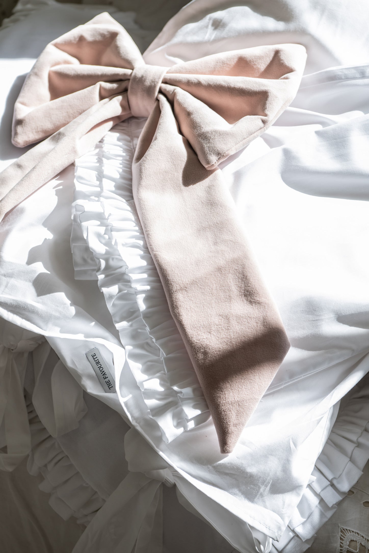 Double Ruffle Oxford Pillowcase White