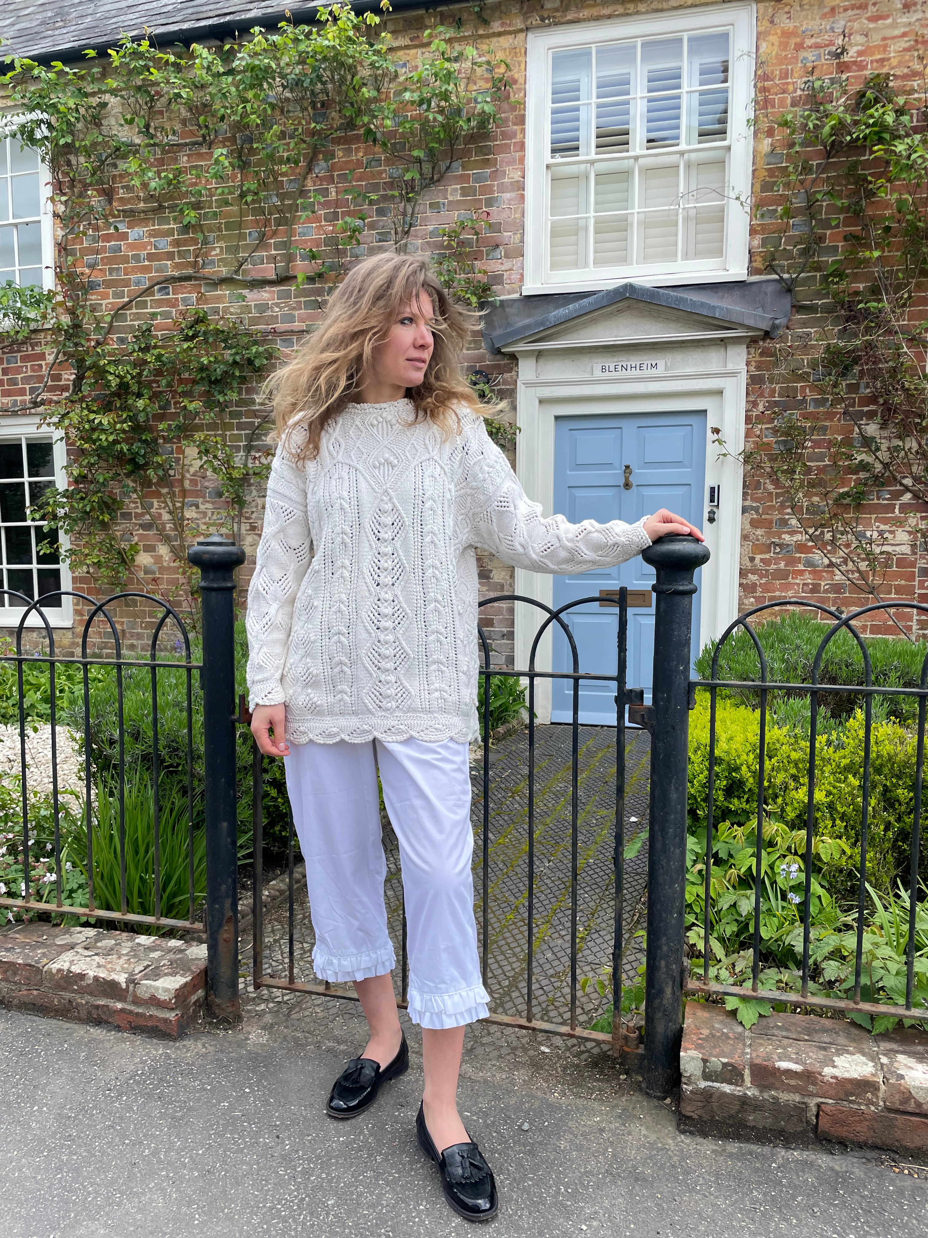 Brockwood Bottom Bloomers in White Cotton Poplin