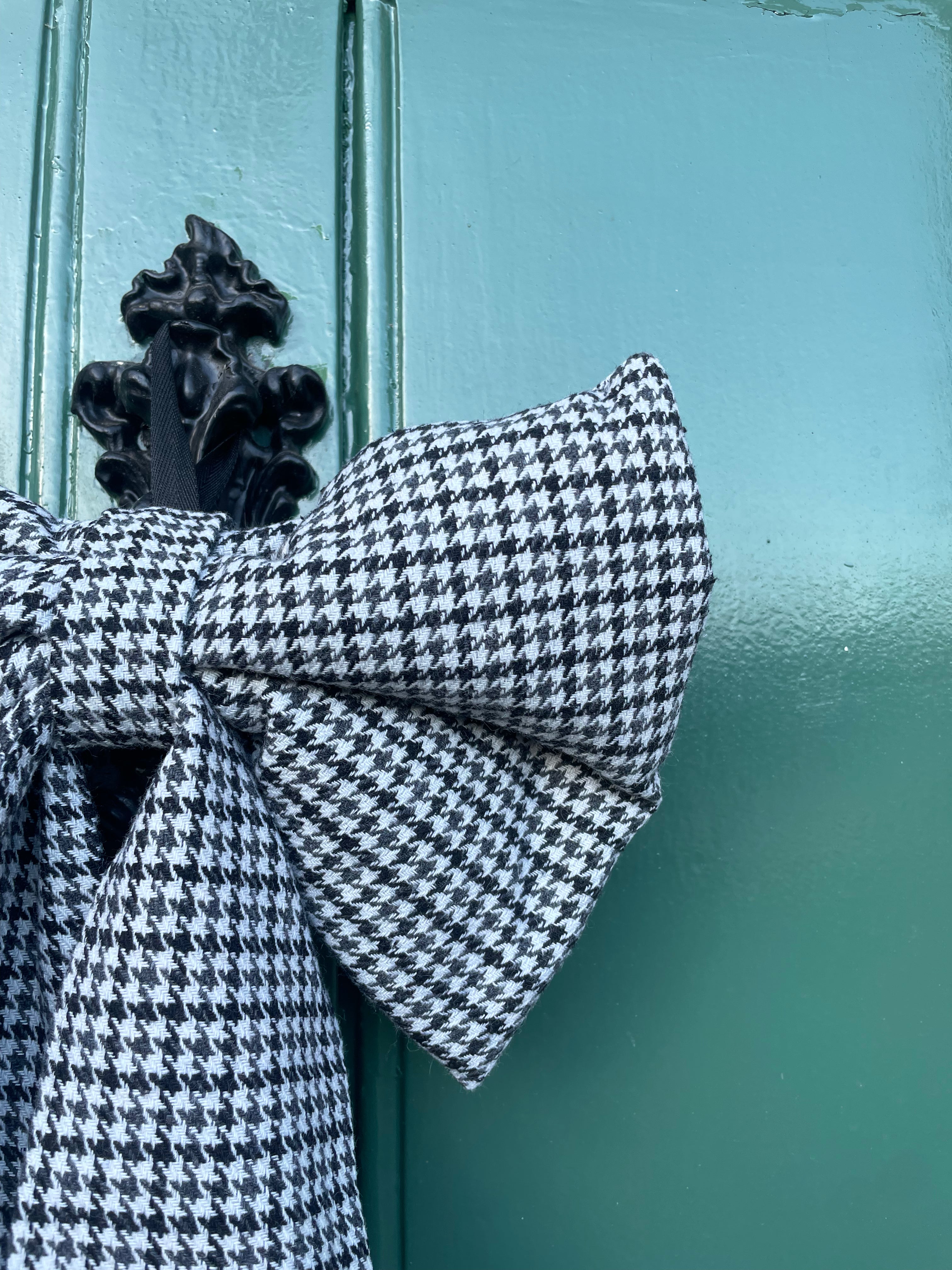 Houndstooth Decorative Wool Bow