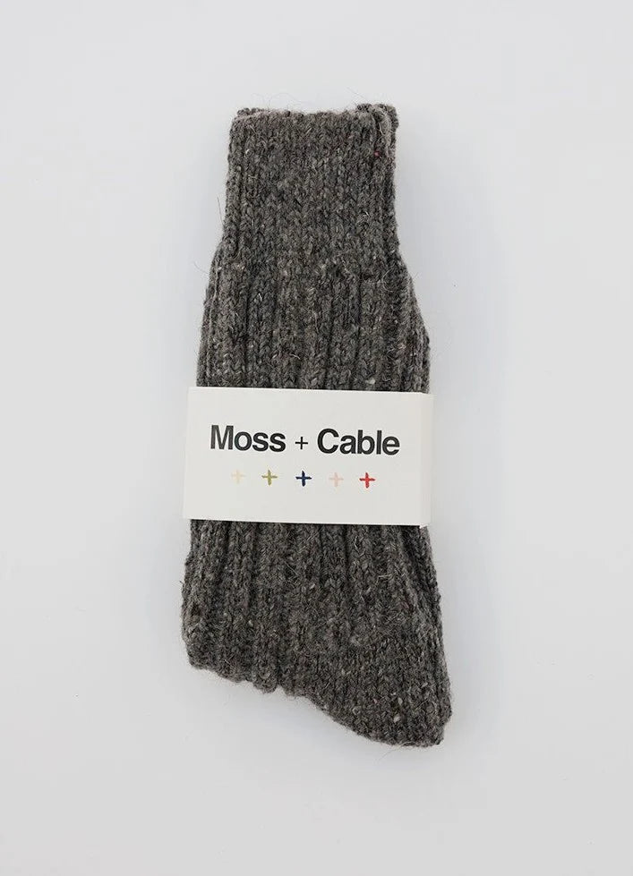 Moss & Cable Hand Knitted Socks