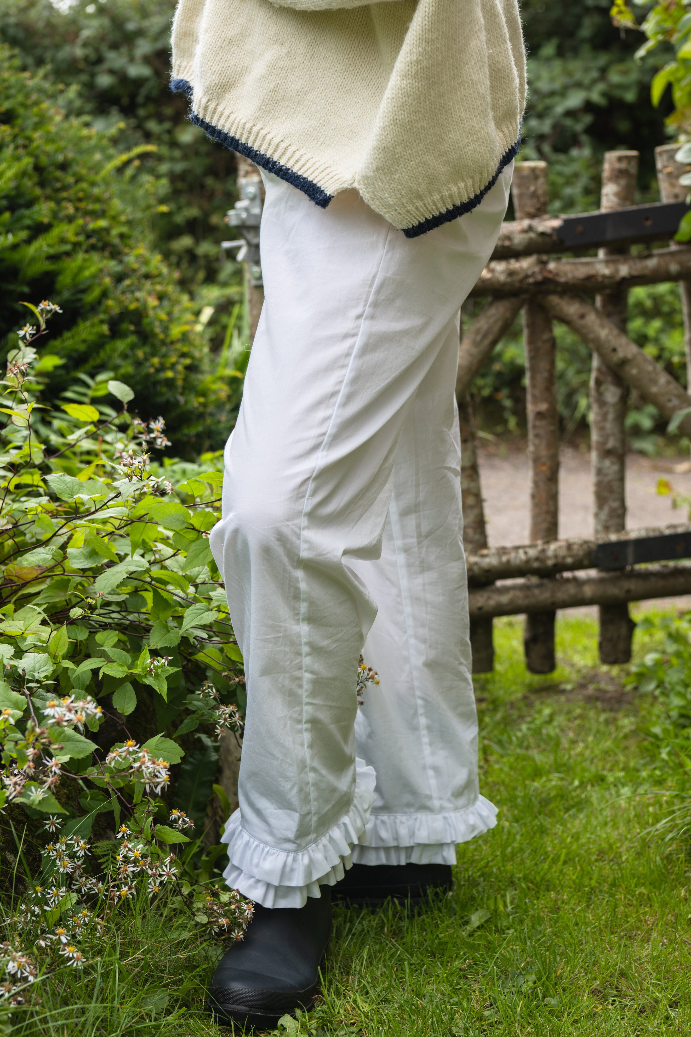 Brockwood Bottom Bloomers in White Cotton Poplin