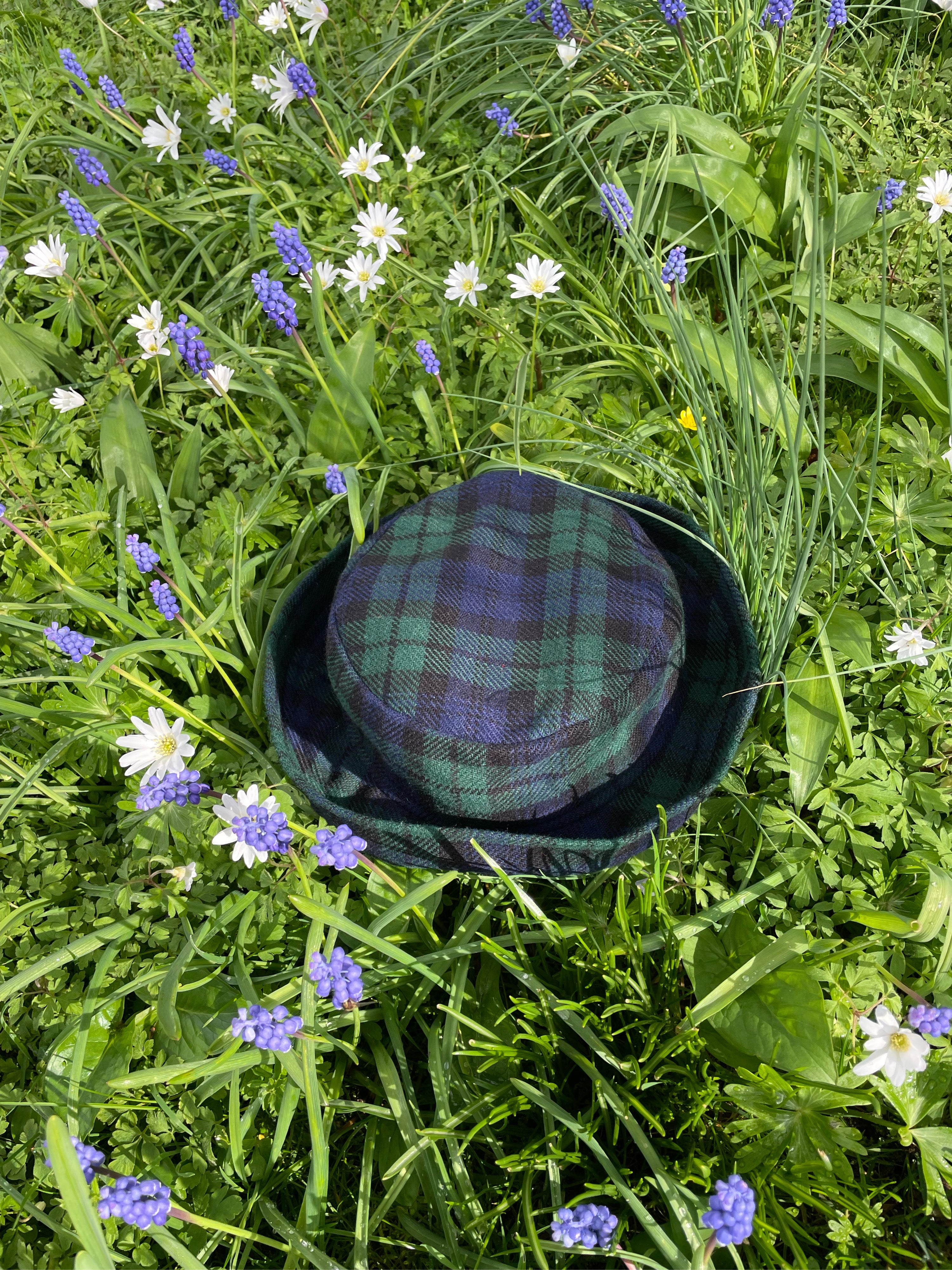 The Hat For Everyone in Black Watch Tartan